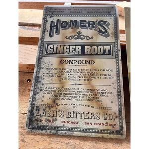 Tin Advertising Novelty Sign - Homer’s Ginger Root